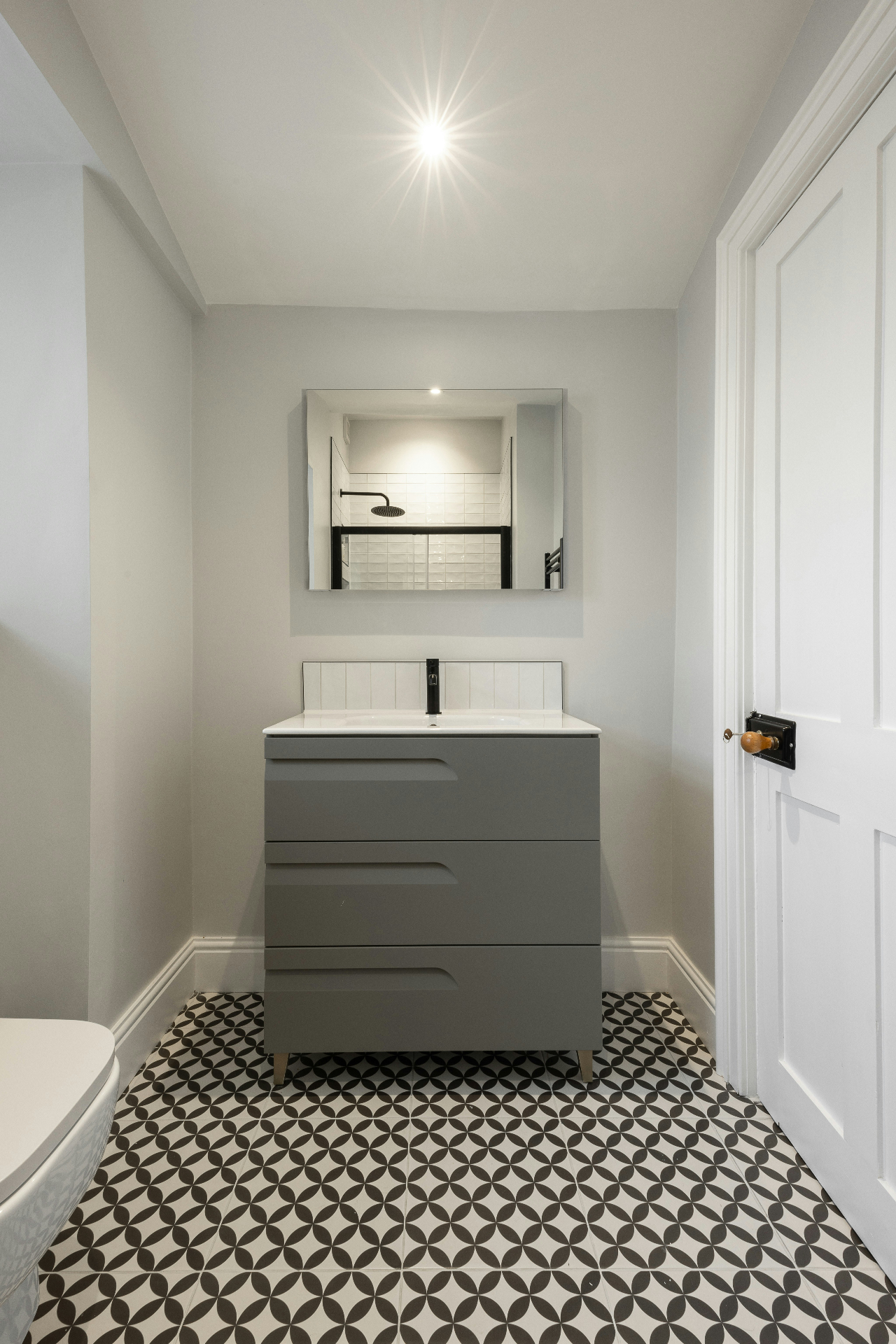 Vanities, countertops, and the finish plumbing