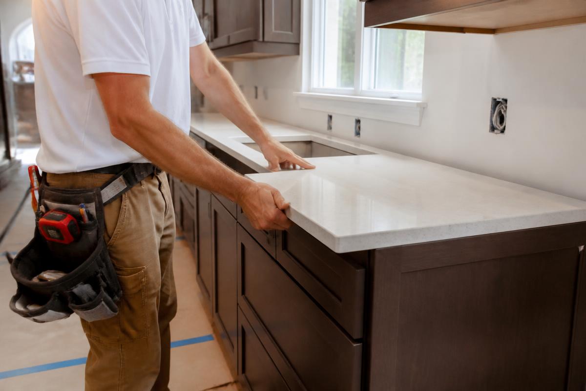 Cabinets and countertops - measured, delivered, and installed as one job